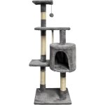 Paloma arbre � chat gris fonc� 40 x 40 x 114cm - 3 plateformes 1 corde 1 niche poteaux � griffer