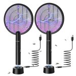 Palone 2 pcs tapette - anti - moustiques - s�curis�e - grille - triple - double - interrupteur - 4000v ...