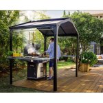 Canopia abri barbecue austin 180 x 284 cm aluminium noir