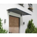 Canopia marquise de porte aquila 1505 x 915 cm grise toiture teint�e