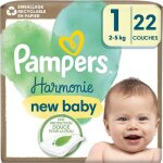 Pampers couches harmonie t1 (2 - 5 kg) avec emballage papier recyclable