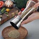 Pan� manuel moulin � poivre & sel avec meule en c�ramique ajustable poivrier & sali�re �pices rechargeables ...