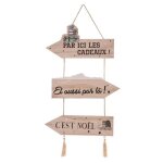Pancarte bois cadeaux - feeric christmas - 50 cm - décoration de noël kinfolk Pancarte bois cadeaux - feeric christmas - 50 cm - décoration de noël kinfolk