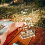 Pancarte mariage verre 10x155cm
