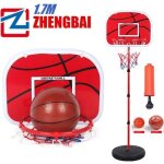 Panier basket sur pied + ballon jeu jouet pour enfant ajustable en hauteur transportable en valise - ...