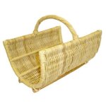 Panier � bois en rotin naturel pm