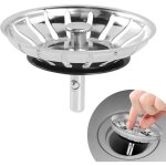 Panier pour bonde d�vier de cuisine - cr�pine universelle acier inoxydable bouchon panier pop - up - ...