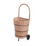 Panier � b�ches en osierchariot de march� osier