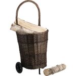 Panier à bûches en osier teintéchariot de marché osiersupport ovale Panier à bûches en osier teintéchariot de marché osiersupport ovale