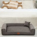 Panier canap couchage pour chien sofi impermable antidrapant dhoussable (l marron)