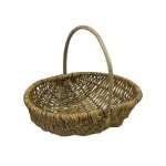 Panier � cerises saule anse 31. 5x40x31 naturel beige ivoire cr�me �cru naturel taupe