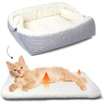 Panier pour chat - maison pour chat - lit auto - chauffant pour chats et petits chiens - lit dint�rieur ...