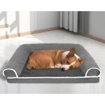 Panier chien taille grande: coussin pour grand chien dhoussable lit lavable en peluche canape orthoptique ...