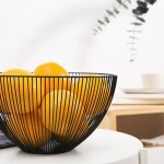 Panier corbeille � fruit design - corbeille � fruits original m�tal - noir