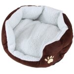 Panier corbeille niche coussin maison lit amovible pour chien chat animaux taille s 46 * 42 * 15cm coffe ...