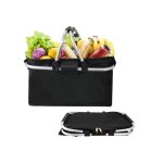 Panier de courses pliable avec fonction de refroidissement - sac thermique pour pique - nique avec poignes ...