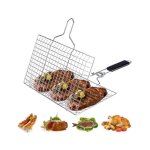 Panier grille pour barbecue barbecue  poissons pliable panier grille pour barbecue portable en acier ...