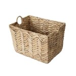 Calicosy - panier haut en jacinthe deau grand mod�le - l52xh37 cm - bois clair