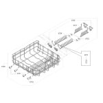 Panier infrieur repre 0720 dorigine lave - vaisselle 20002434 00680381 siemens bosch neff gaggenau ...