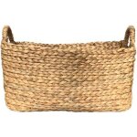 Panier en jacinthe deau avec poign�es - l46xp27xh27 - beige - 46 cm x 27 cm x 27 cm - calicosy