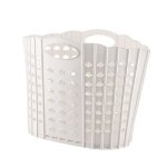 Panier  linge - blanc - pliable - 35x27x27 cm - matriau pp - multifonctionnel