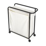Panier  linge boston mtal noir / beige
