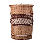 Panier  linge en osier multicolore - rond