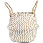 Panier  linge en osier tress avec poigne - dcoration d?intrieur - pour pot de fruits et plantes ...