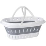 Panier � linge pliable - bathroom solutions - 60 x 40 x 27 cm - multicolore - accessoires de buanderie ...