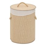 Panier � linge rond en bambou 48l stemy beige - 5five