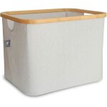 Panier  linge sale en tissu 40l - bac  linge tagre ikea kallax - boite de rangement pliable
