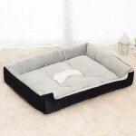 Panier pour chien - xl - lavable - coussin d�houssable - noir