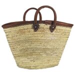 Panier de march� palmier et cuir