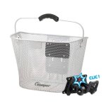 Panier en mtal pour vlos - beeper - blanc - systme de fixation sur le guidon