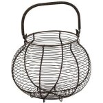 Panier  oeufs en mtal - aubry gaspard - diamtre 25cm - hauteur 18 - 32cm
