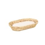 Panier ovale helios pour chien et chat en jacinthe deau coussin cru