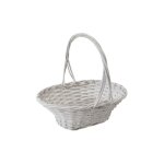 Panier ovale saule tressé 34x26x12cm blanc Panier ovale saule tressé 34x26x12cm blanc