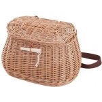 Panier de pche en osier - buff - avec sangle - pour adulte - mixte - idal pour la pche