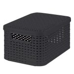 Panier de rangement avec couvercle style s curver