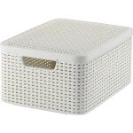 Panier de rangement avec couvercle style m curver Panier de rangement avec couvercle style m curver