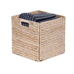 Panier de rangement intiss� pliable - jacinthe deau - 2 poign�es - 31 x 31 x 31 cm
