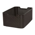 Panier de rangement style s marron curver