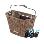 Panier en r�sine tress�e pour v�los - beeper - syst�me de fixation sur le guidon