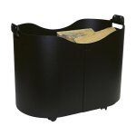 Panier � roulettes pour b�ches herval noir edilinox