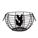 Panier � ?ufs en fil de fer organisateur de cuisine style ferme (noir 208 x 208 x 124 cm)