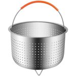 Panier  vapeur - inox - 304 acier inoxydable - poigne amovible - compatible lave - vaisselle - 23x22x14. ...