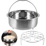 Panier vapeur - inoxydable - 304 - ergonomique - compatible lave - vaisselle - durable Panier vapeur - inoxydable - 304 - ergonomique - compatible lave - vaisselle - durable