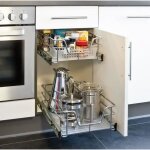 Paniesr de placard coulissant dianwaa pour placard ou cabinet de cuisine de 45cm. tiroirs coulissants ...