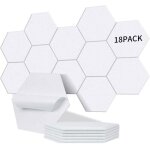 Panneaux acoustiques hexagonaux autocollants - okz - lot de 18 - isolation phonique haute densit� - nrc ...