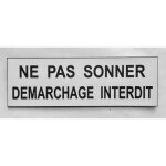 Panneau adh�sif ne pas sonner demarchage interdit 100 x 300 mm